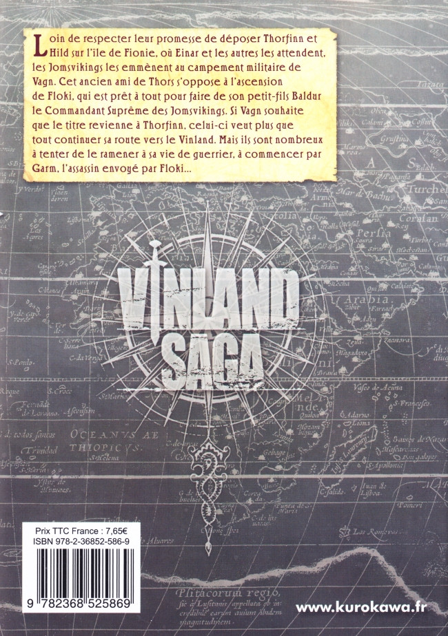Verso de l'album Vinland Saga Volume 19