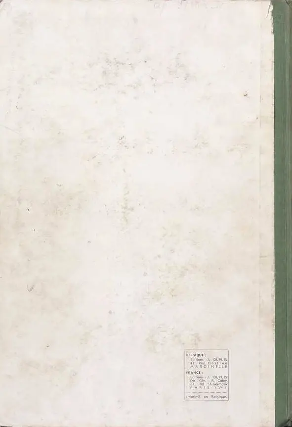 Verso de l'album Le journal de Spirou Album N° 24