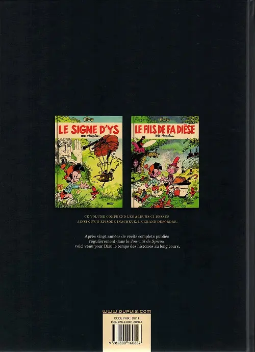 Verso de l'album Bizu L'Intégrale 2