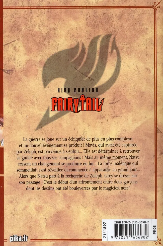 Verso de l'album Fairy Tail 59