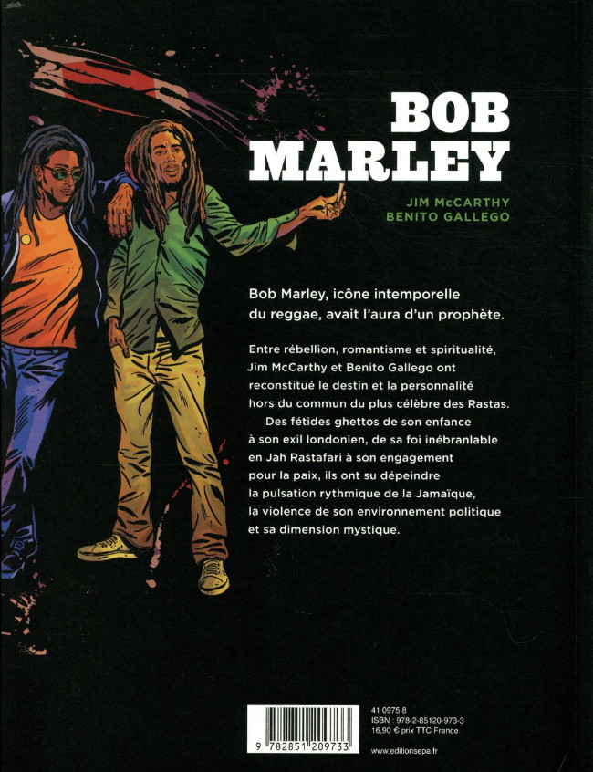Verso de l'album Bob Marley