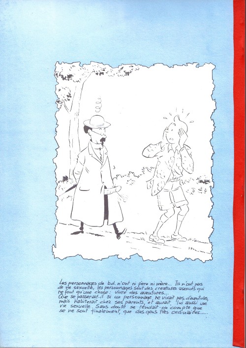 Verso de l'album Tintin - Pastiches pour Adultes Tintin a la gaule