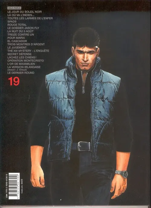 Verso de l'album XIII Tome 19 Le dernier round