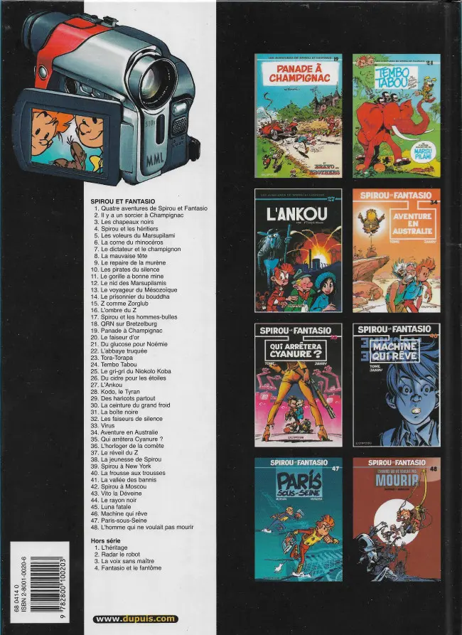 Verso de l'album Spirou et Fantasio Tome 18 QRN sur Bretzelburg