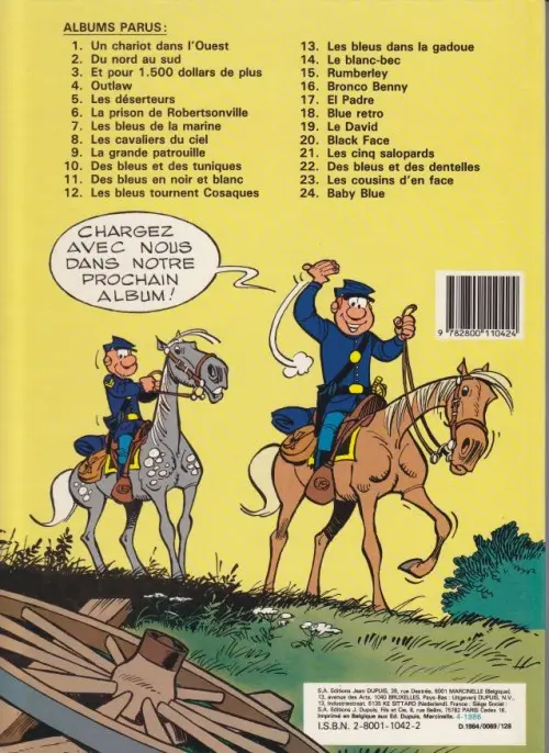 Verso de l'album Les Tuniques Bleues Tome 21 Les cinq salopards