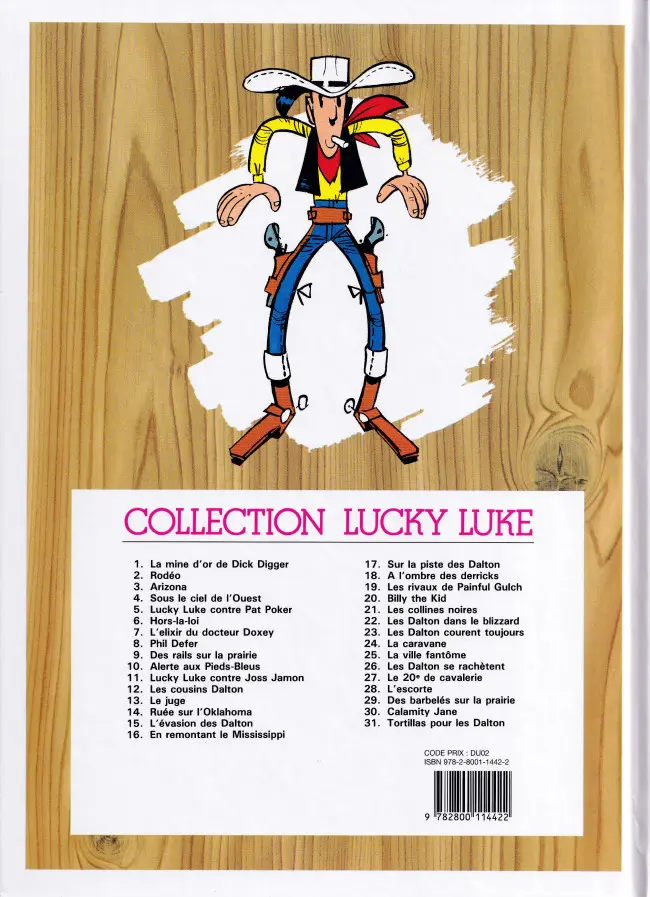 Verso de l'album Lucky Luke Tome 2 Rodéo