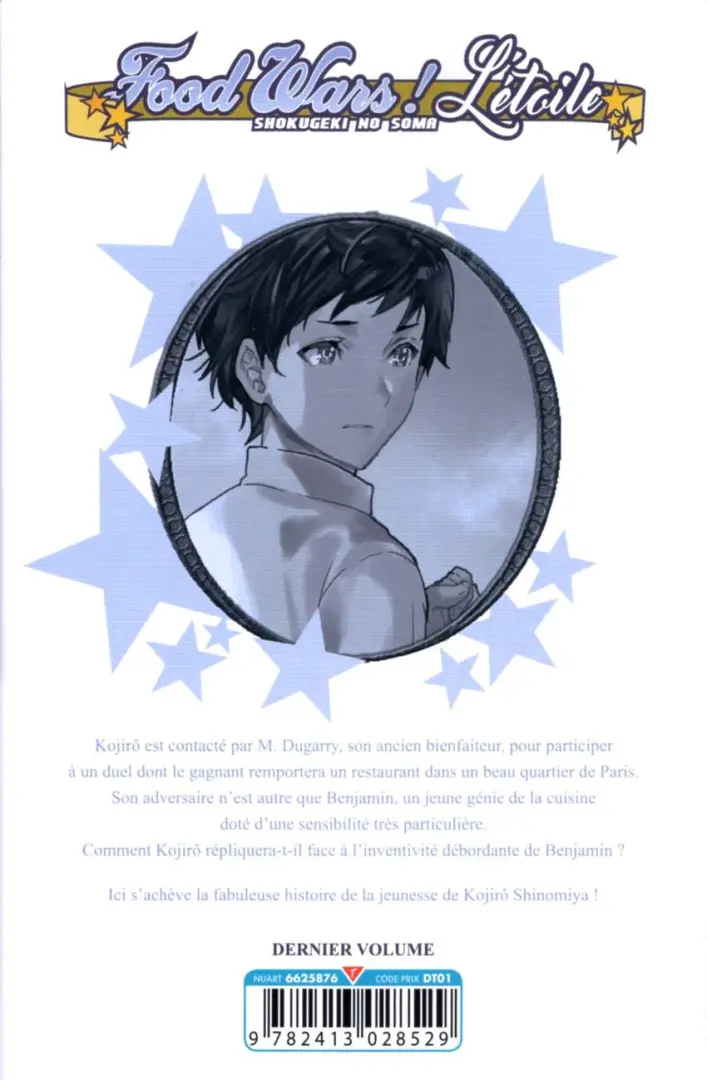 Verso de l'album Food Wars ! L'étoile 8
