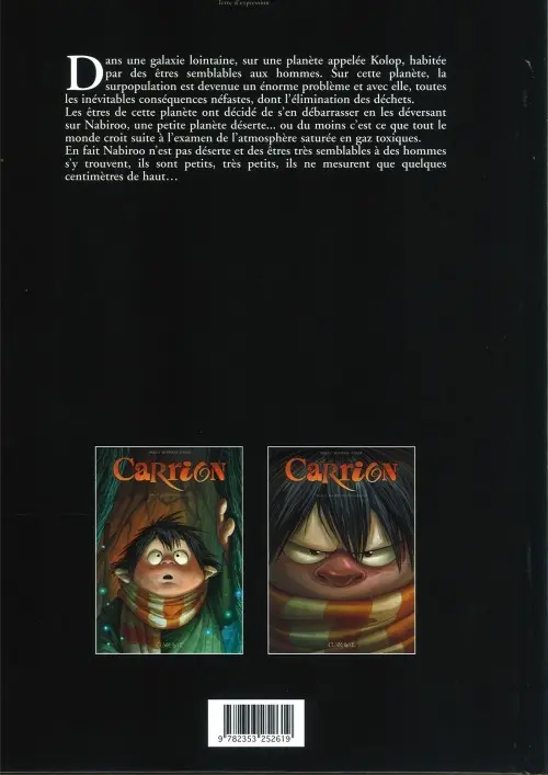 Verso de l'album Carrion Tome 1 Le secret de la Ville