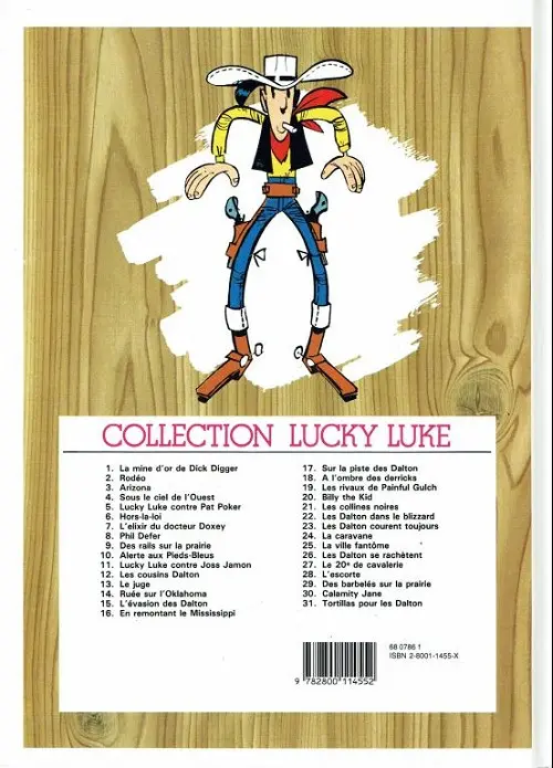 Verso de l'album Lucky Luke Tome 15 L'évasion des Dalton