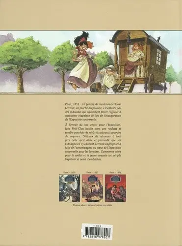 Verso de l'album La Fille de l'exposition universelle Tome 1 Paris 1855
