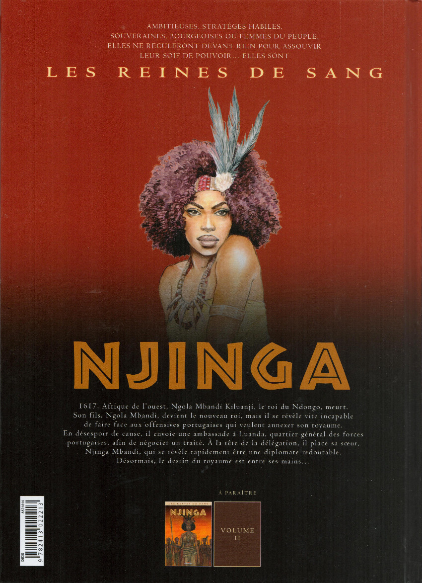 Verso de l'album Les Reines de sang - Njinga, la lionne du Matamba 1/2 La lionne du Matamba