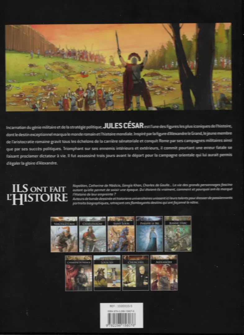 Verso de l'album Ils ont fait l'Histoire Tome 23 César