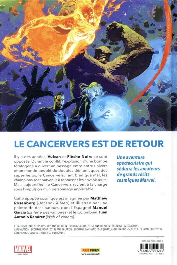 Verso de l'album Annihilation : Le Fléau