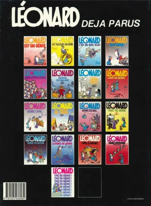 Verso de l'album Léonard Tome 17 Ohé du génie !