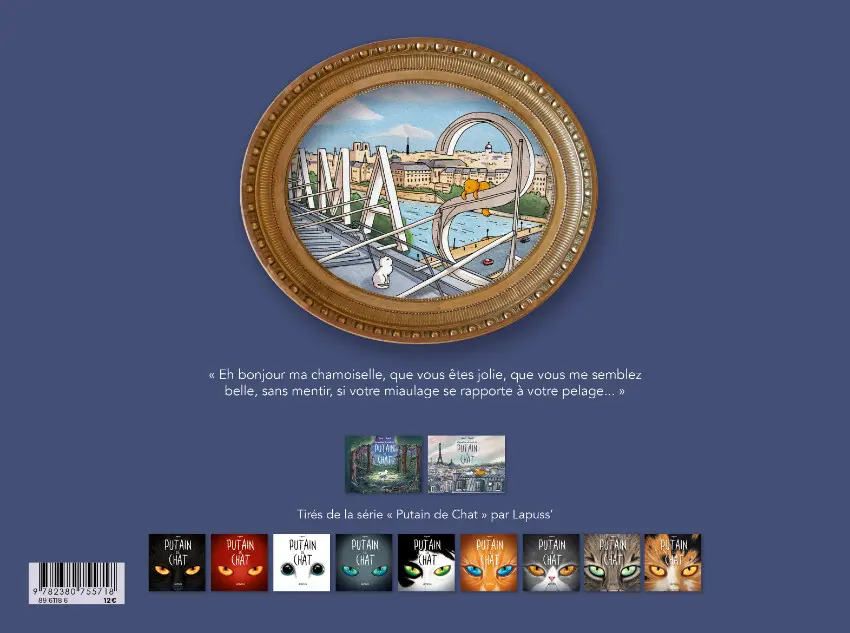 Verso de l'album Un putain de conte de Putain de chat Tome 2