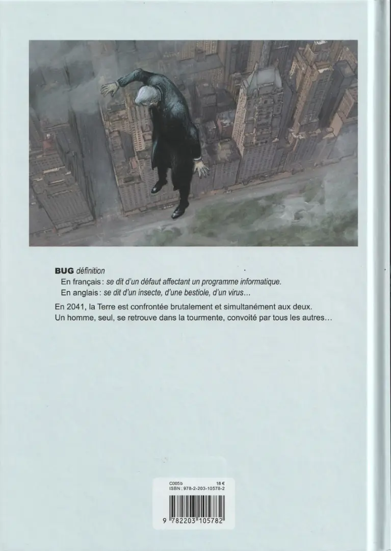 Verso de l'album Bug Livre 1