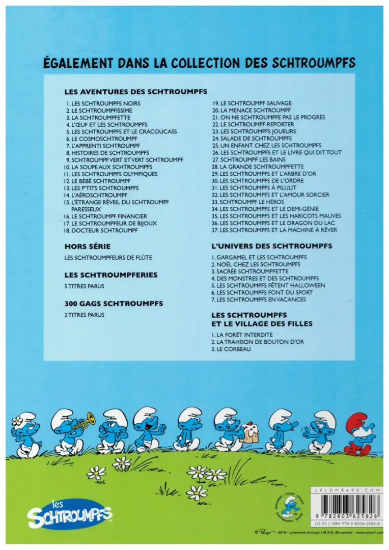 Verso de l'album Les Schtroumpfs Tome 21 On ne Schtroumpfe pas le progrès