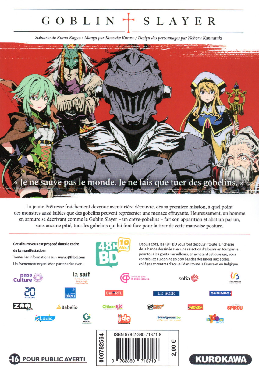 Verso de l'album Goblin Slayer 1