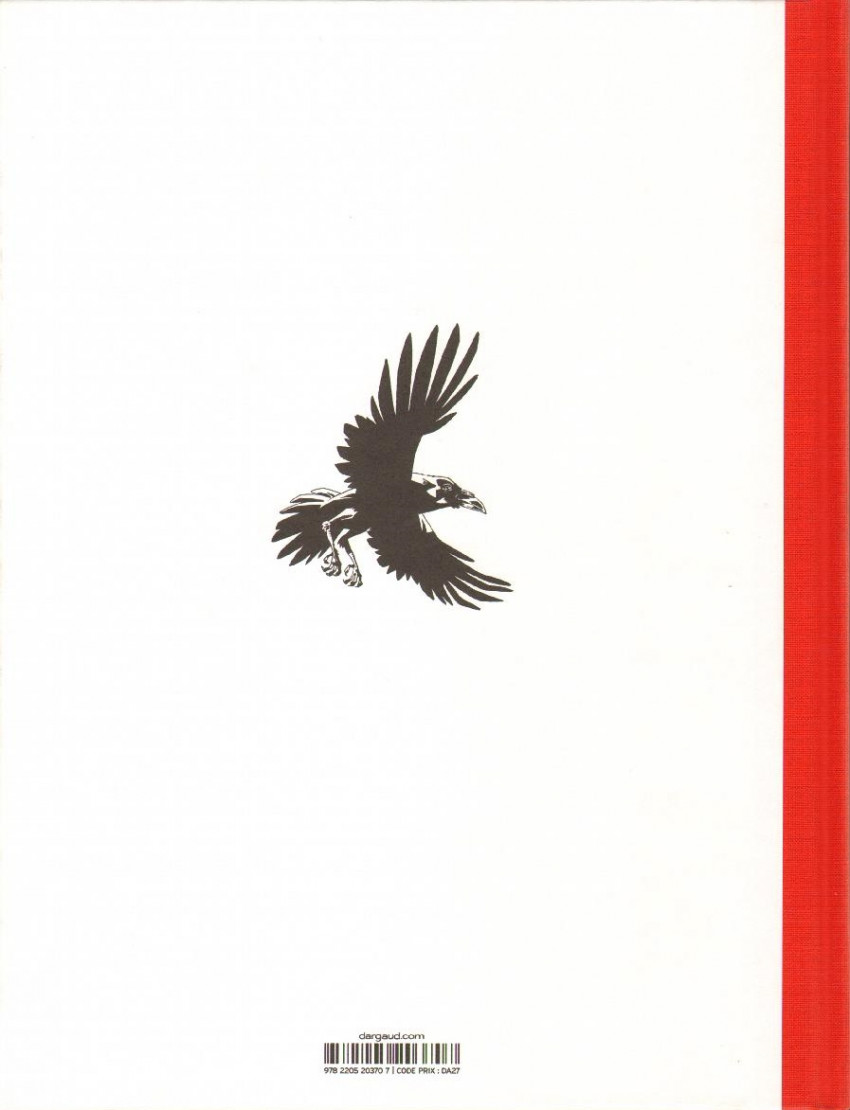 Verso de l'album Pierre rouge plume noire