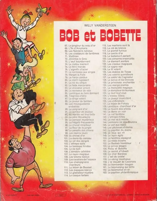 Verso de l'album Bob et Bobette Tome 69 Les nerviens nerveux