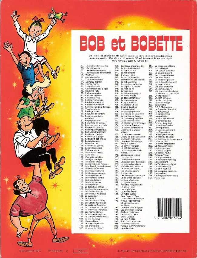 Verso de l'album Bob et Bobette Tome 186 Le doux géant roux