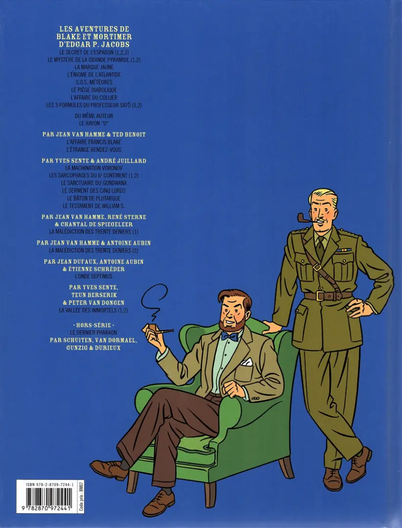 Verso de l'album Blake et Mortimer Tome 25 La Vallée des Immortels - Tome 1 - Menace sur Hong Kong