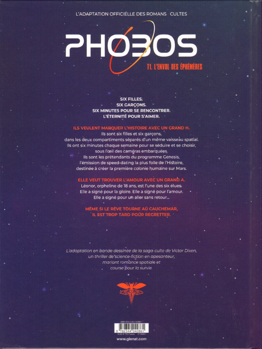 Verso de l'album Phobos Tome 1 L'envol des éphémères