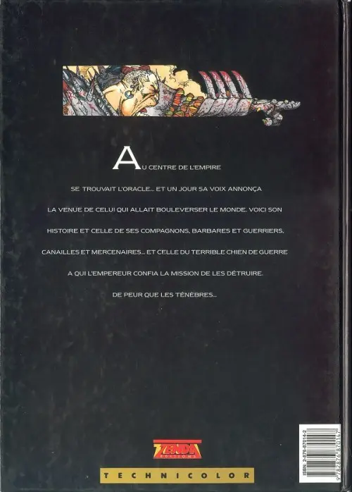 Verso de l'album Chroniques de la Lune Noire Tome 1 Le Signe des Ténèbres