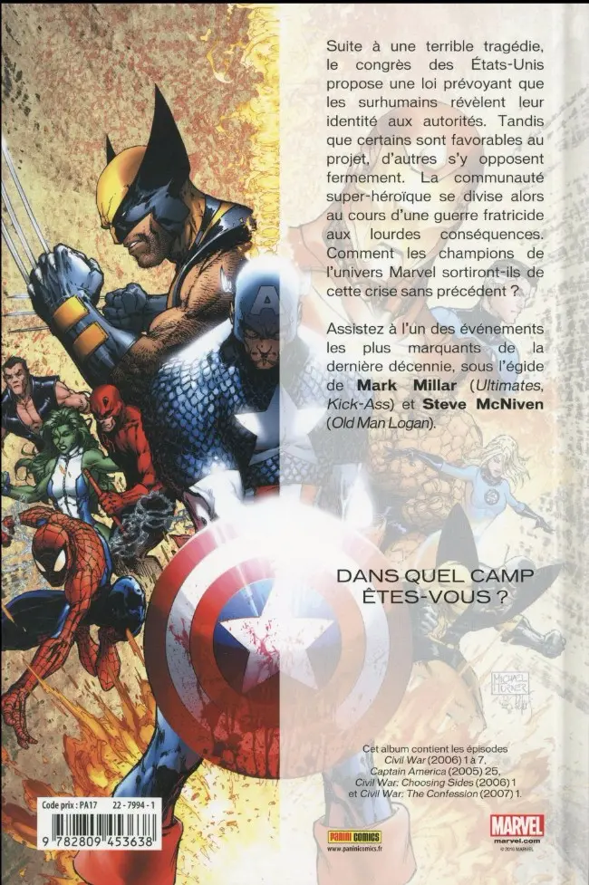 Verso de l'album Civil War