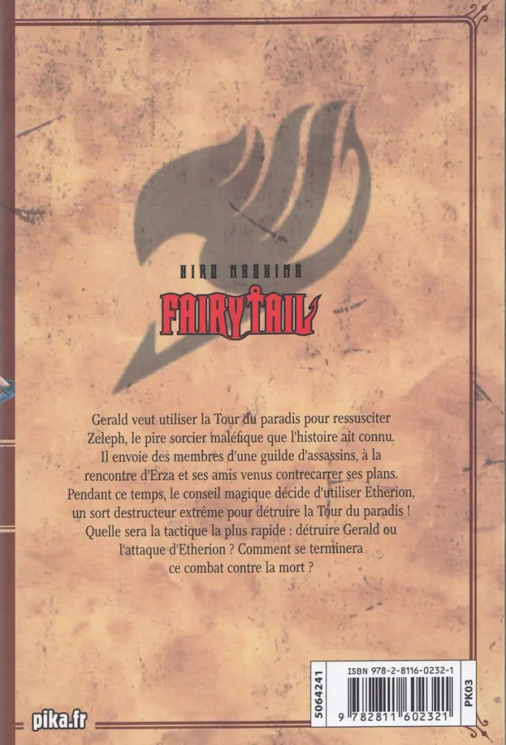 Verso de l'album Fairy Tail 11