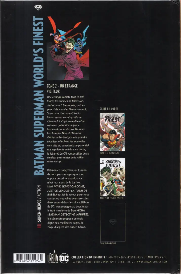 Verso de l'album Batman Superman World's finest 2 Un étrange visiteur