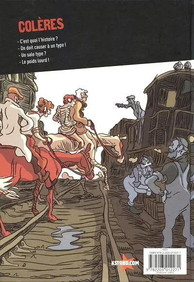 Verso de l'album Colères