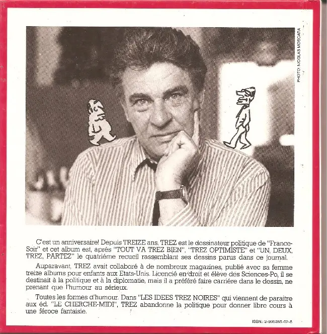 Verso de l'album Trez (Dessins de presse) Tome 4 Jamais deux sans Trez - 1985-1986