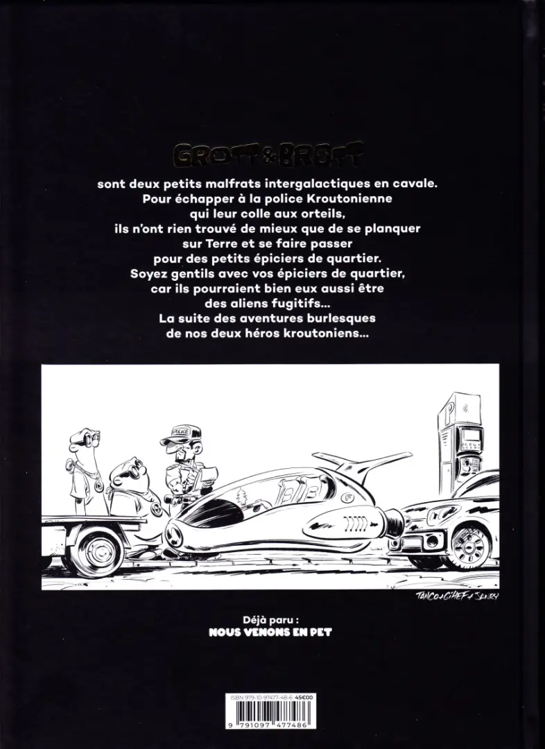 Verso de l'album Grott & Brott 2 Cosmic Troupiers