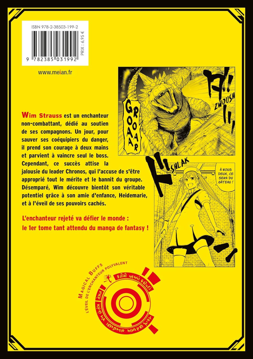 Verso de l'album Magical Buffs - L'éveil de l'enchanteur polyvalent 1