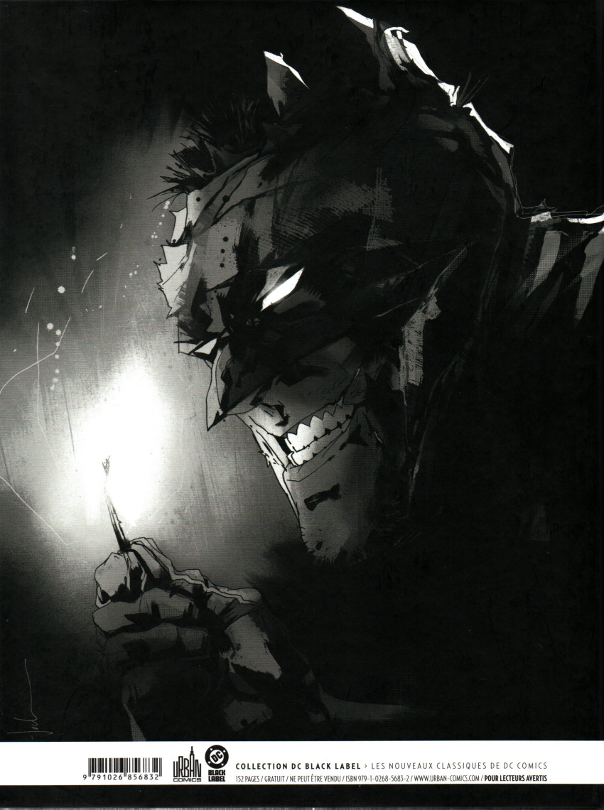 Verso de l'album Batman - One Dark Knight