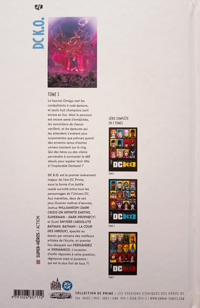 Verso de l'album Dc Ko Tome 3