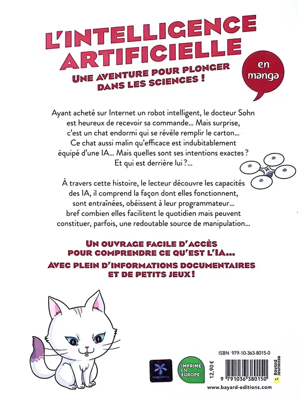 Verso de l'album L'intelligence artificielle en manga