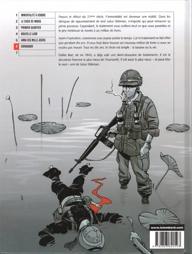 Verso de l'album Dallas Barr Tome 6 Sarabande