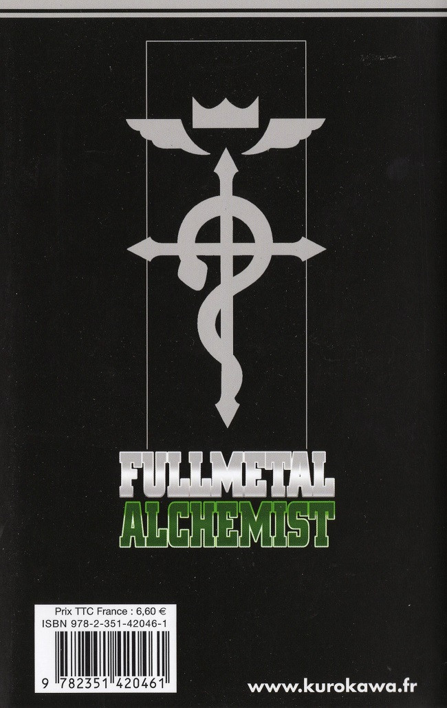 Verso de l'album FullMetal Alchemist Tome 6