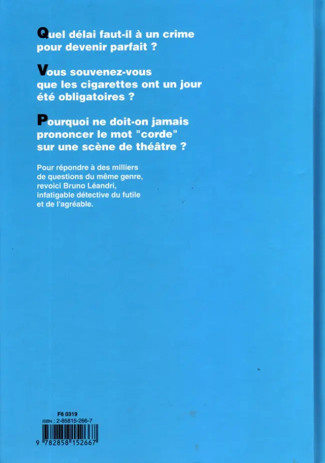 Verso de l'album La Grande encyclopédie du dérisoire Tome 3