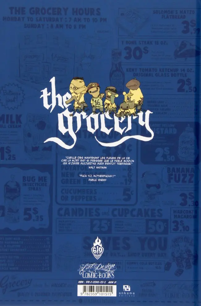 Verso de l'album The Grocery Tome 1