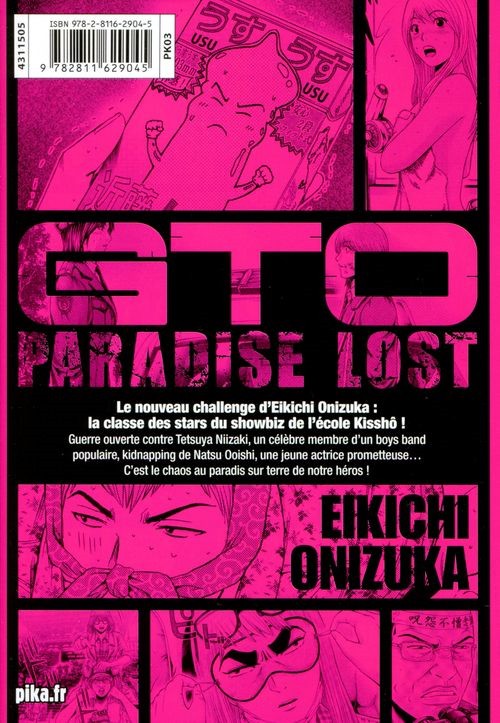Verso de l'album GTO - Paradise Lost 3