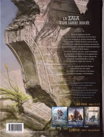Verso de l'album Hammerfall Tome 3 Les gardiens d'Elivagar