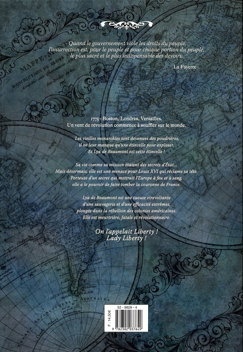 Verso de l'album Lady Liberty Tome 1 Le secret du Roi