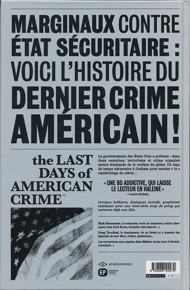 Verso de l'album The Last Days of American Crime 1/3
