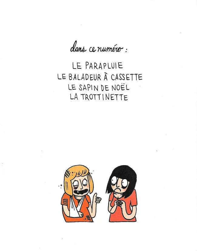 Verso de l'album La Liste des choses qui existent Tome 1 Numéro 1