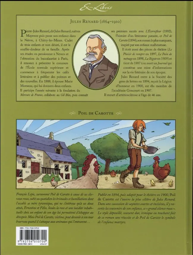 Verso de l'album Poil de Carotte Poil de Carotte de Jules Renard
