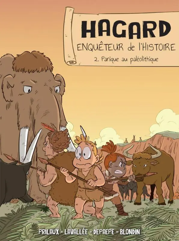 Couverture de l'album Hagard, Enquêteur de l'Histoire… 2 Panique au Paléolithique