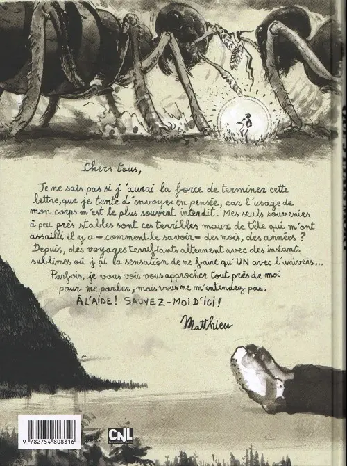 Verso de l'album Quand vous pensiez que j'étais mort Mon quotidien dans le coma
